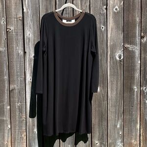 J. Jill wearever collection black & brown sheath dress size 1X